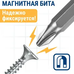 Набор бит ПРАКТИКА Мастер PH2 50мм (в ленте 10 одиночных) (798-102)
