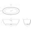 Cezares CZR-LIBERTA-170-76-56-GM-SSB Ванна из искусственного камня Solid Surface 1700x760x560