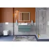 BelBagno KRAFT-1000-2C-SO-AO База под раковину подвесная с фрезерованными ручками по всей длине фасада с двумя выкатн. ящ., Голубой Мат.,1000x455x500