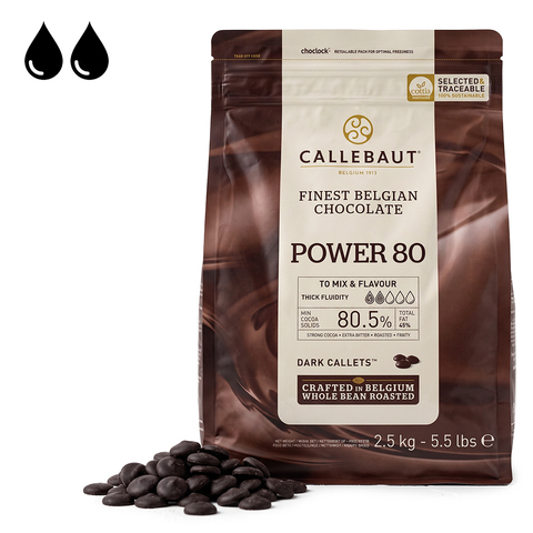 Шоколад Callebaut Power 80 горький 80,5% 2,5 кг (80-20-44-E4-U71)