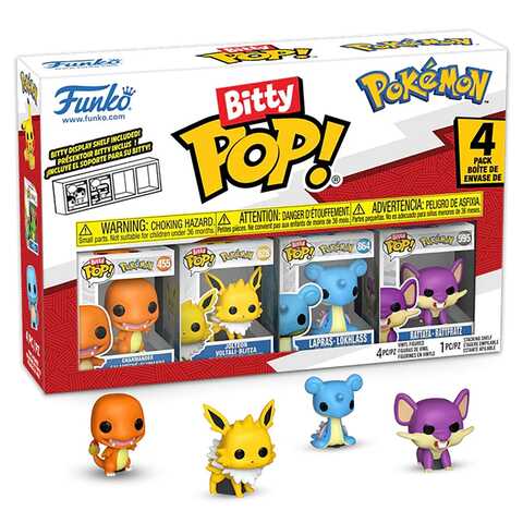 Funko Bitty POP! Pokemon (Charmander + Jolteon + Lapras + Rattata) 4PK