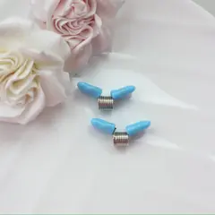 Пружина-стоппер 22 мм (Bead Stopper), цвет голубой, 2 штуки, И051
