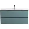 BelBagno KRAFT-1000-2C-SO-AO База под раковину подвесная с фрезерованными ручками по всей длине фасада с двумя выкатн. ящ., Голубой Мат.,1000x455x500