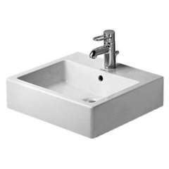 Duravit Vero 454500079 Раковина Умывальник шлифованный без перелива, без отв. под смес., включая крепление, 500x470мм, цвет: Белый фото