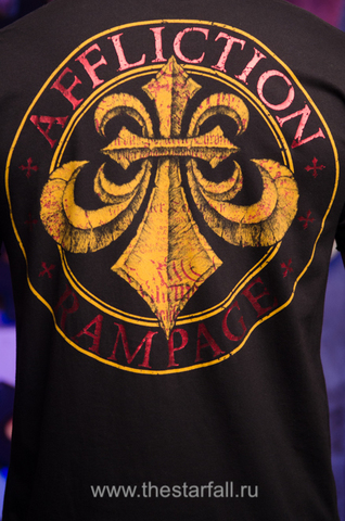 Affliction | Футболка мужская Rampage Army Signature Series A2954 принт на спине