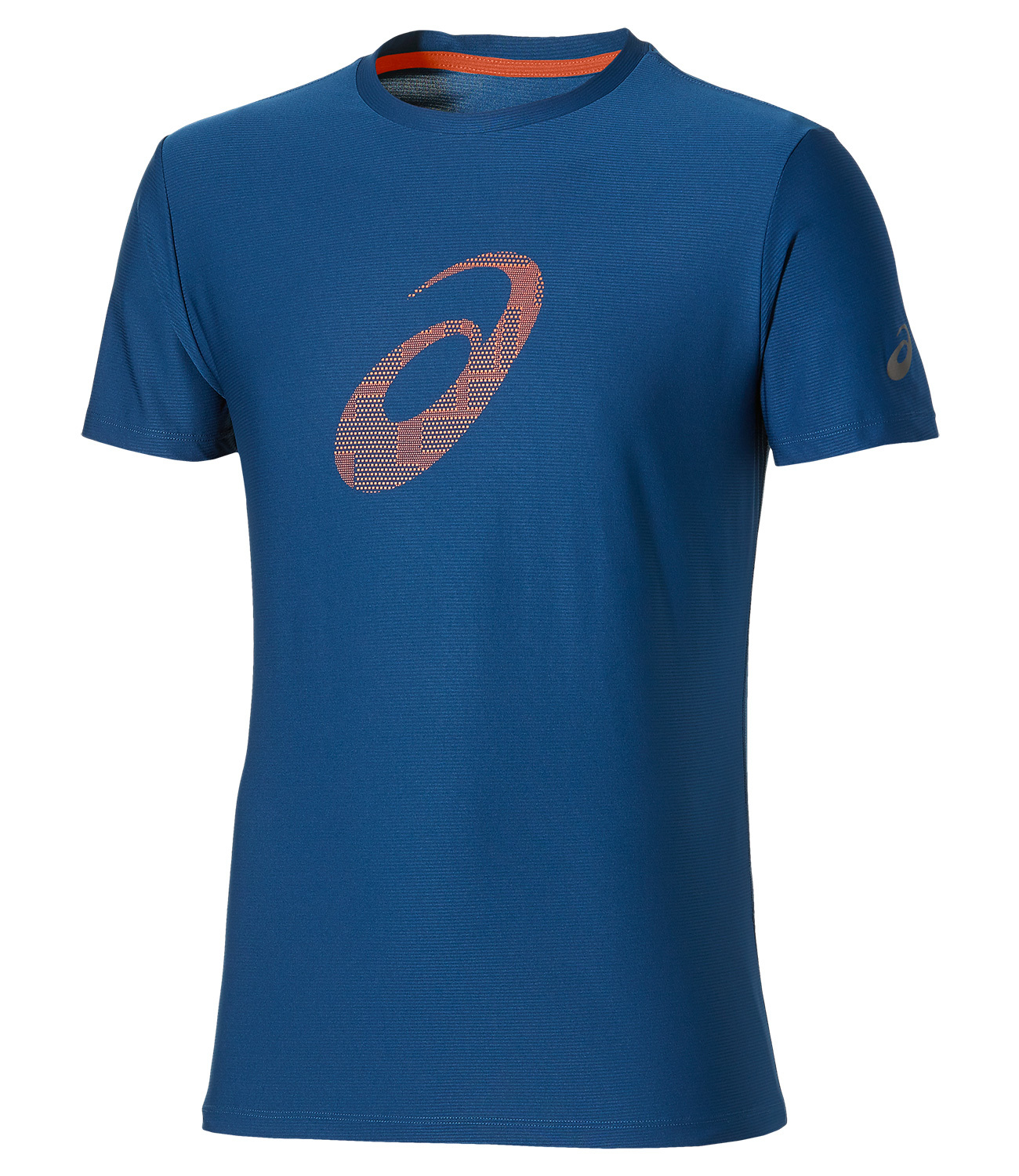 ASICS GRAPHIC SS TOP мужская беговая футболка синяя - 2