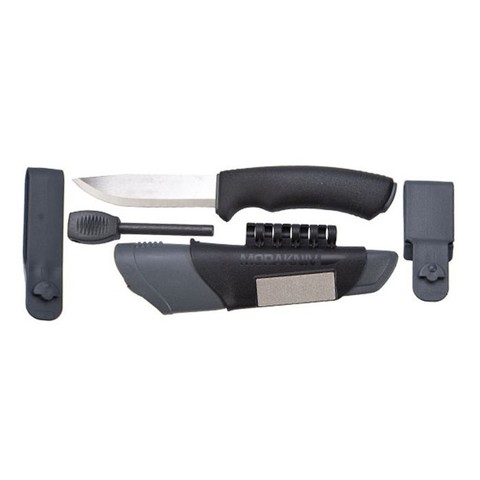 Нож Morakniv Bushcraft Survival стальной разделочный, лезвие: 109 mm, прямая заточка, черный (11835)