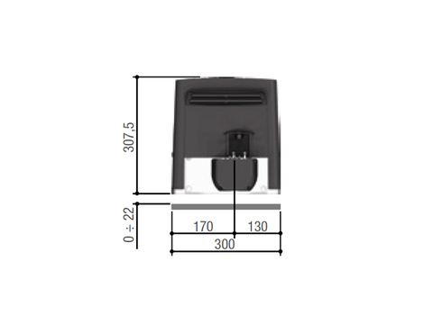 801MS-0050 BX608AGS Привод 230 В для откатных ворот. Встроенный блок управления ZBX6N