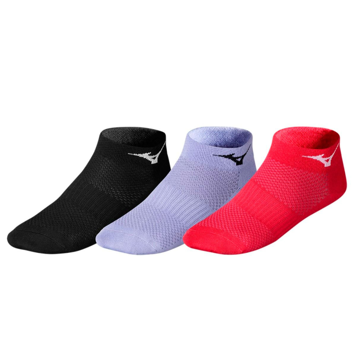 Mizuno Training Mid 3P комплект носков черный-голубой-красный
