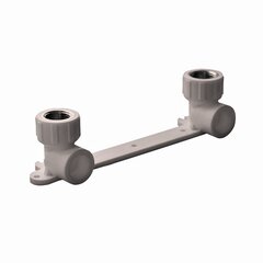 Угольник установочный двойной ПП 25-1/2'' PN 25, с внутренней резьбой, серый