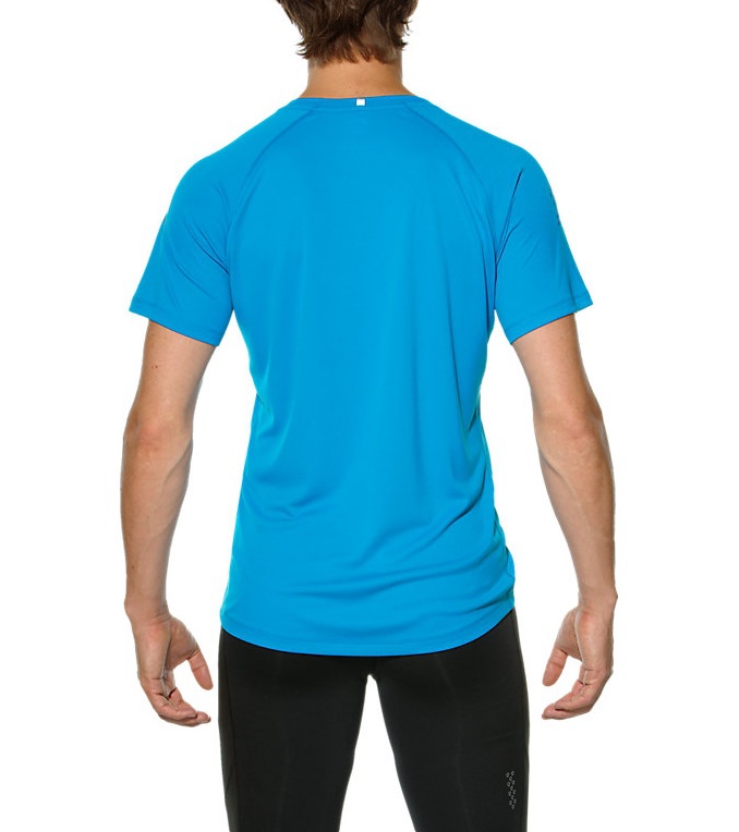 ASICS STRIPE SS TOP мужская спортивная футболка голубая - 2