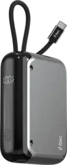 Внешний аккумулятор TTEC ReCharger LCD 10000mAh USB-C&USB-A PD 33W Powerbank встр кабелем USB-C, черный
