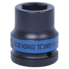 KING TONY (653522M) Головка торцевая ударная шестигранная 3/4", 22 мм
