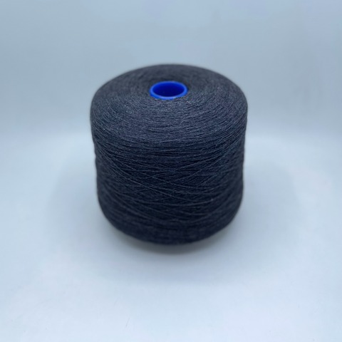 Бобинная пряжа (пр.Италия),2/25 1250м/100гр. 70%меринос 30%Кашемир , цвет-Антрацитово-синий арт.29874