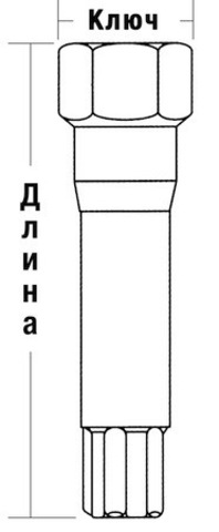 Ключ переходной 6-гранный баллонный специальный 19/21 чёрный