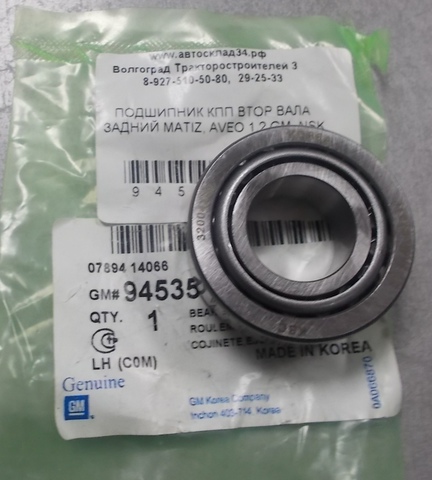ПОДШИПНИК КПП ВТОР ВАЛА ЗАДНИЙ MATIZ, AVEO 1,2 GM