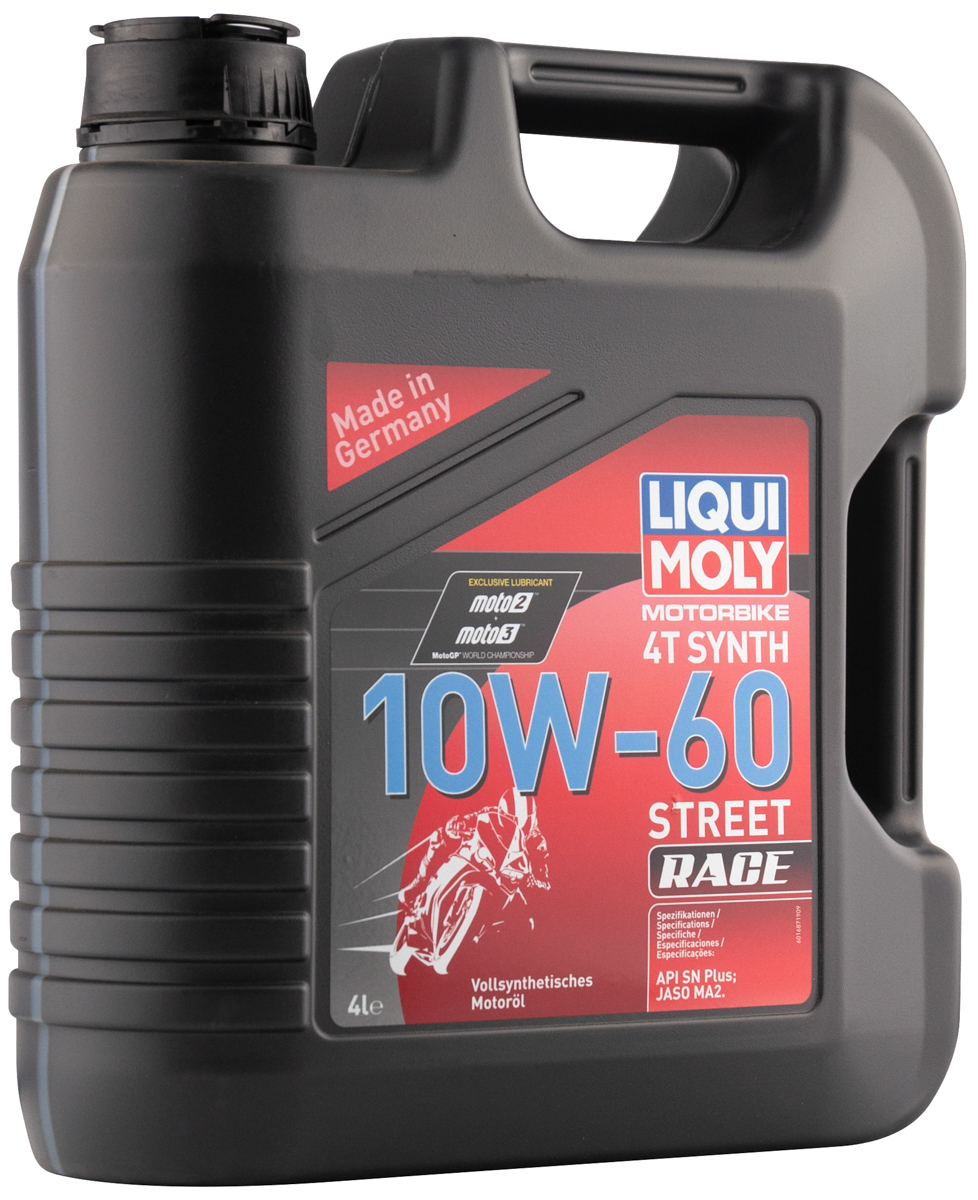 Масло моторное Liqui Moly Motorbike 4T Synth Street Race 10W60 синтетическое 4л