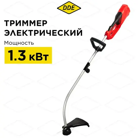 Триммер электрический DDE ET1300 (1300 Вт верх двиг разъем крив вал ремень) (791-868)