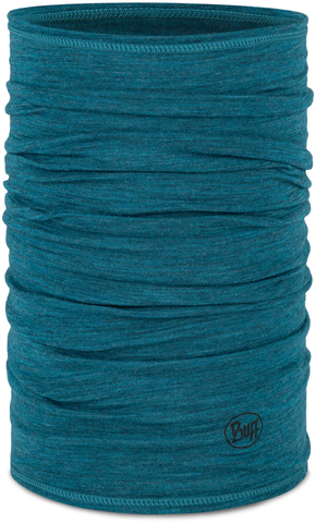 Шерстяной шарф-труба Buff Merino Lightweight Solid Teal фото 1