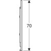 Geberit Option Plus 501.074.00.1 Зеркало с подсветкой с прямым и непрямым освещением, 120x70см, Серебристые оттенки / Матированный алюминий