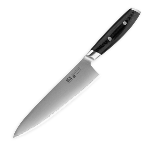 Набор из 2 кухонных ножей (3 слоя) YAXELL MON и точилки арт. YA36300-003