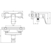 Gessi Rilievo 59031#031 Смеситель для душа, настенный на 2 отв., цвет: хром