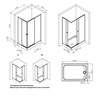Am.Pm W94G-403-12080-MТ Душевое ограждение X-Joy Square Slide 120х80. мат хром. прозрачное