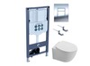 Aquatek SET Aquatek СИРИУС PNN-02 4в1 SET Aquatek СИРИУС PNN-02 (рама INSP-0000002+крепёжKKI-0000002+ клавиша PNN-0000002 + унитаз AQ1582T-00 СИРИУС TORNADO с тонким сиденьем soft-close)