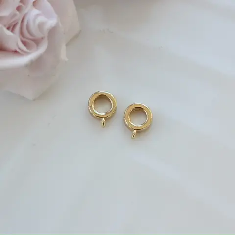 Бейл, держатель для кулона, 9*3 мм, позолота, ЗМ180