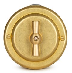 Выключатель ретро поворотный 2 кл. "Gold" VINTAGE-BRASS 30201-6 / 2 группы света