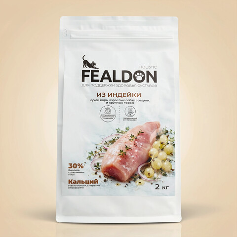 Fealdon для взрослых собак средних и крупных пород с индейкой