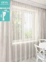 Тюль лен Дождик 400х280 см