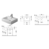 Duravit Vero 454600071 Раковина Умывальник шлифованный без перелива, с 1 отв. под смес., включая крепление, 600x470мм, цвет: Белый