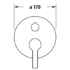 Duravit B.2 B24210012010 Смеситель для душа скрытого монтажа (наружная часть круг) с переключателем и перепускным клапаном, цвет: хром
