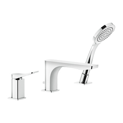 Gessi Rilievo 59037#031 Смеситель на борт ванны на 3 отв, с убирающаяся душевой лейкой , цвет: хром фото