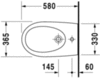 Duravit Architec 2531150000 Биде подвесное