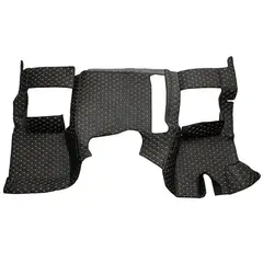 Ковры 3D SHACMAN X3000 рестайлинг (экокожа, черный, бежевая строчка)