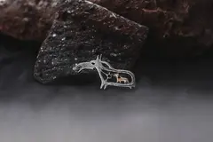 Брошь Лосиха с лосёнком