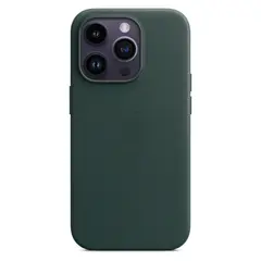 Кожаный чехол с поддержкой MagSafe Apple Leather Case для iPhone 14 Pro, Forest Green (Зеленый лес)