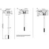 Gessi 316 54496#707 Излив потолочный для удаленного управления, длина под заказ(365-1900мм), цвет: brushed black metal pvd