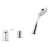 Gessi Rilievo 59043#031 Смеситель на борт ванны на 3 отв, с убирающаяся душевой лейкой, для наполнения через слив-перелив, цвет: хром