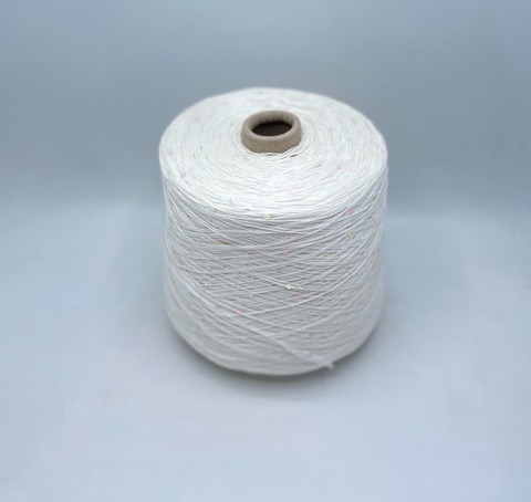 G&G Filati (пр.Италия), art-Lino 390м/100гр, 100%Лен +пайетка(разноцветная), цвет-Молочный. арт.30391