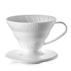 Воронка Hario 60, VD-01W, пластиковая для приготовления кофе, белая