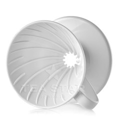 Воронка Hario 60, VD-01W, пластиковая для приготовления кофе, белая