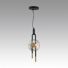 5407/12L MODERN ODL_EX24 101 черный/золотой/металл/стекло Подвес LED 12W 3000K 1005Лм MAGNET