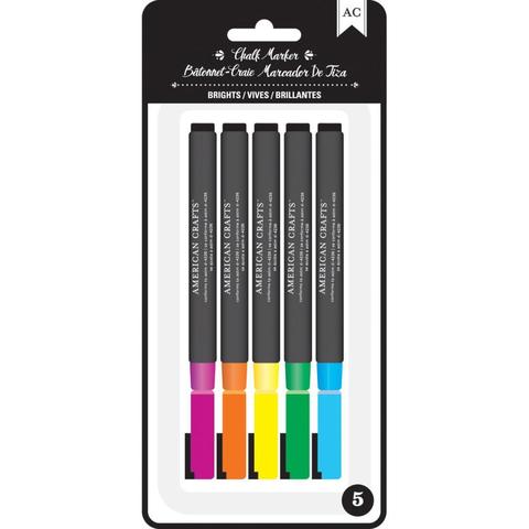 Набор меловых маркеров American Crafts Erasable Chalk Markers- Brights- 5шт.