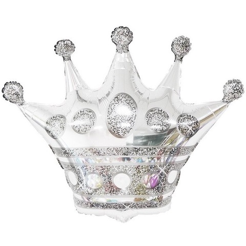 Шар фигура Корона Серебро, 100 см