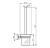 Ideal Standard Iom A7927XG Туалетная щетка с держателем, для настенного монтажа, черное матовое стекло, с крепежом Silk Black (Черный матовый)