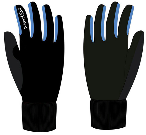 Детские Теплые лыжные перчатки Nordski Arctic Black-Blue