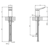 Gessi Rilievo 59047#031 Рычаг удаленного управления., цвет: хром